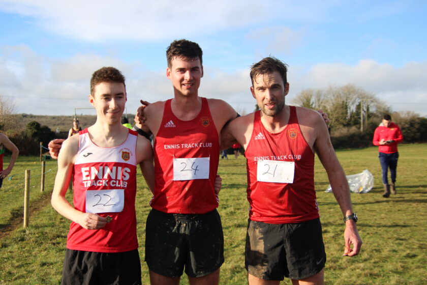 Clare County Senior Champions 1st, 2nd, and 3rd to Ennis Track